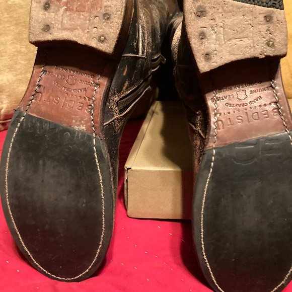 Bed Stu Manchester Distressed Leather boot Lace Up - Picture 3 of 8